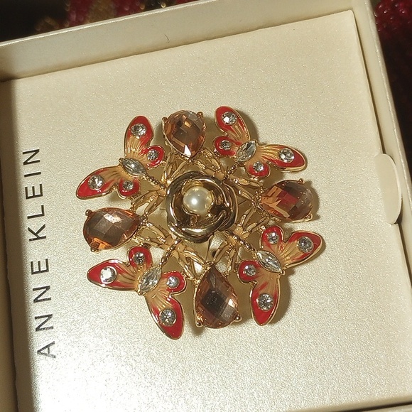 Anne Klein Jewelry - Butterfly Flower Brooch